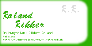 roland rikker business card